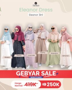 ELEANOR 3IN1 (DRESS + PASHTAN + CAPE)