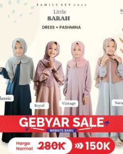 LITTLE SARAH DRESS SET PASHMINA