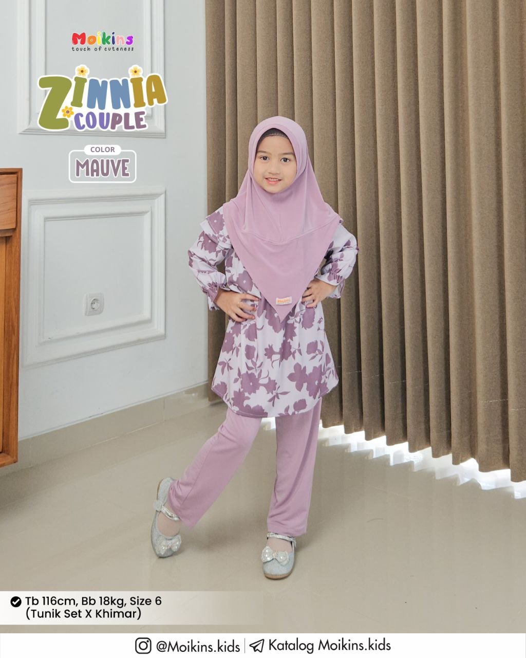 ZINNIA TUNIK SET PANTS LITTLE - Gambar 4