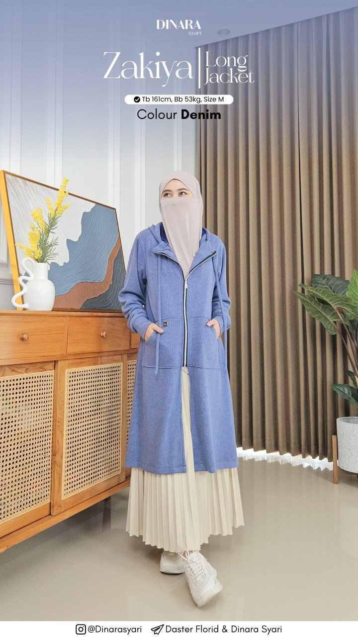 ZAKIYA LONG JACKET - Gambar 2