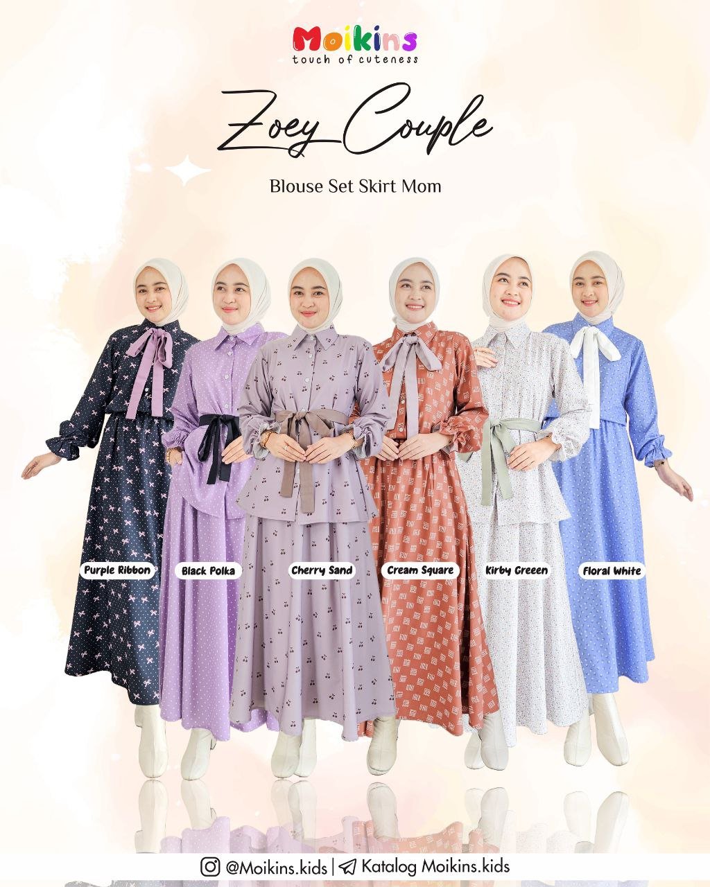 ZOEY BLOUSE SET SKIRT MOM