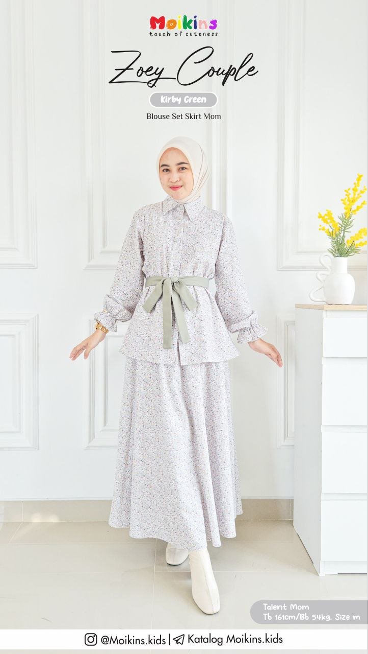 ZOEY BLOUSE SET SKIRT MOM - Gambar 7