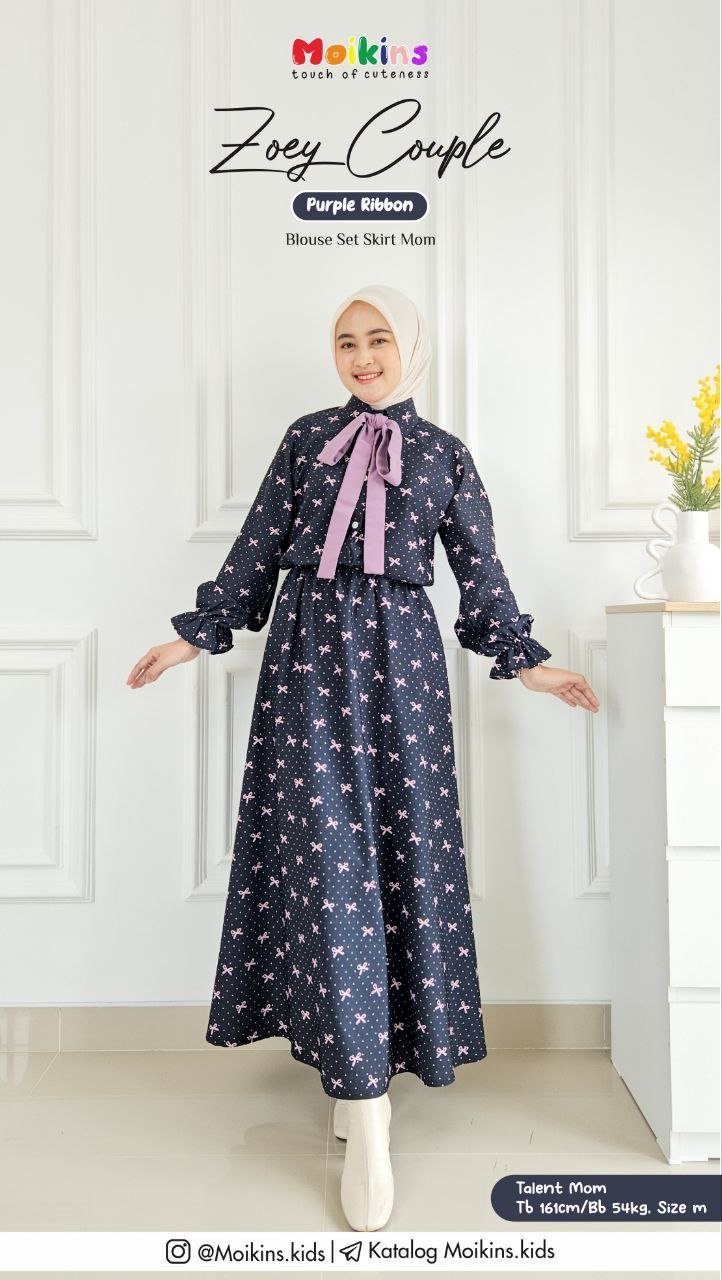 ZOEY BLOUSE SET SKIRT MOM - Gambar 6