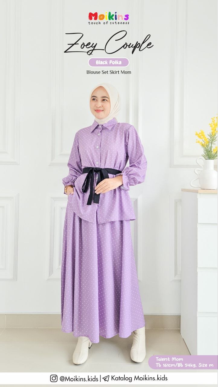 ZOEY BLOUSE SET SKIRT MOM - Gambar 4