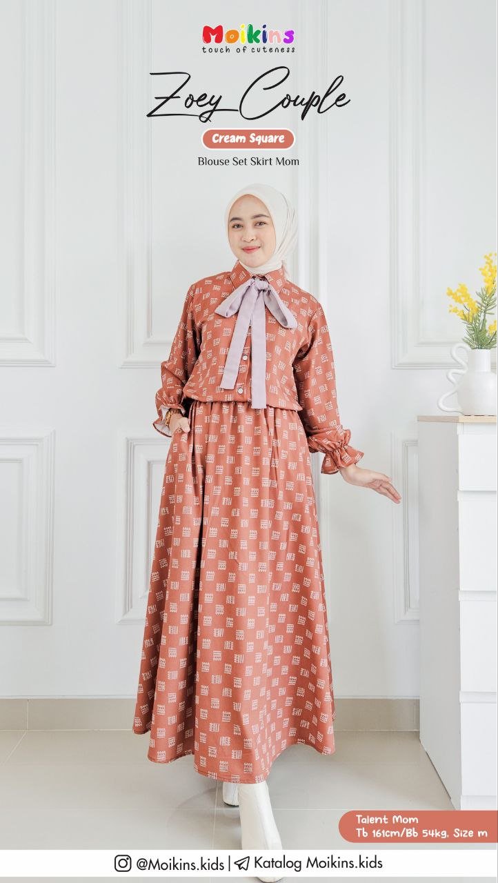 ZOEY BLOUSE SET SKIRT MOM - Gambar 3