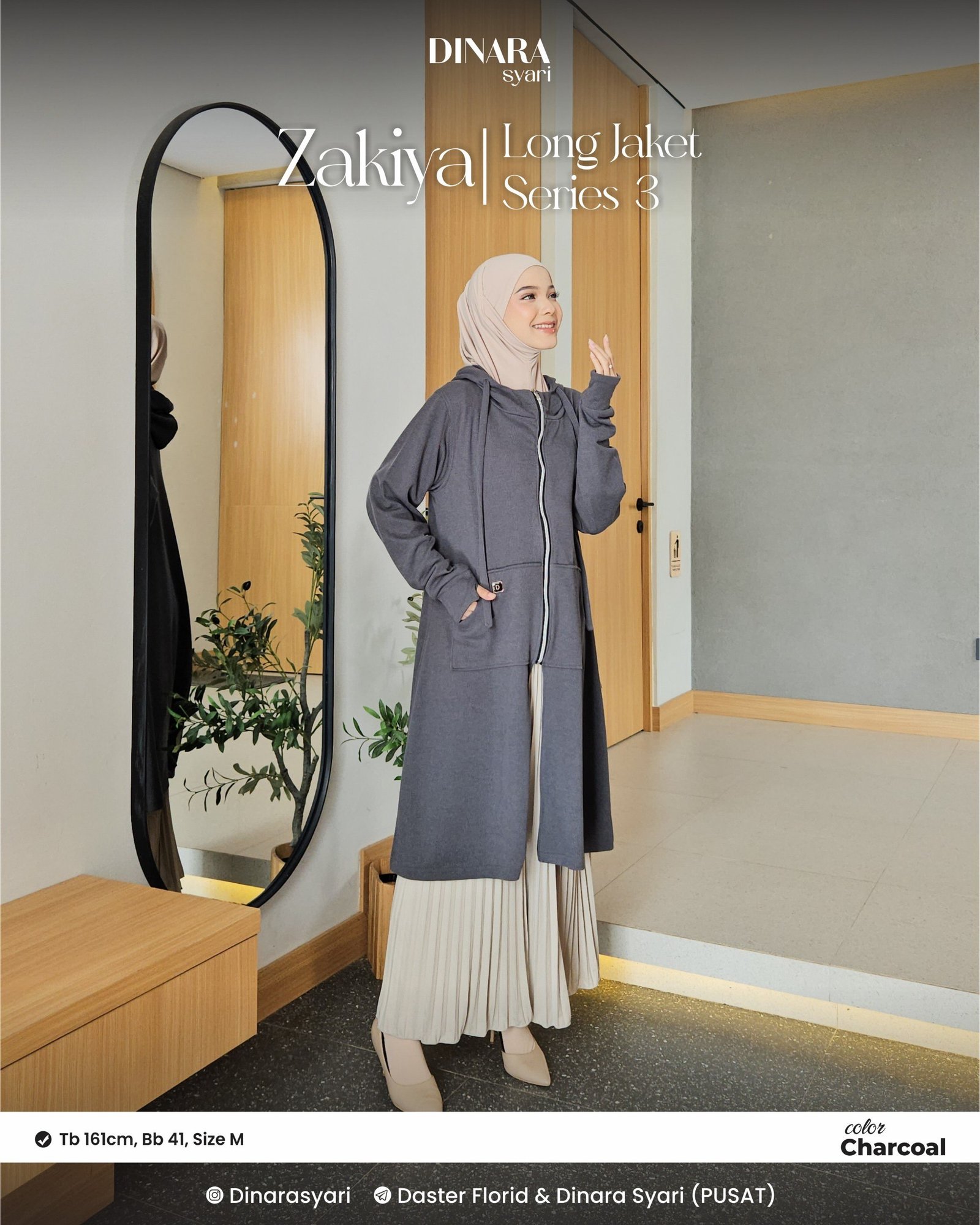 ZAKIYA LONG JACKET - Gambar 15