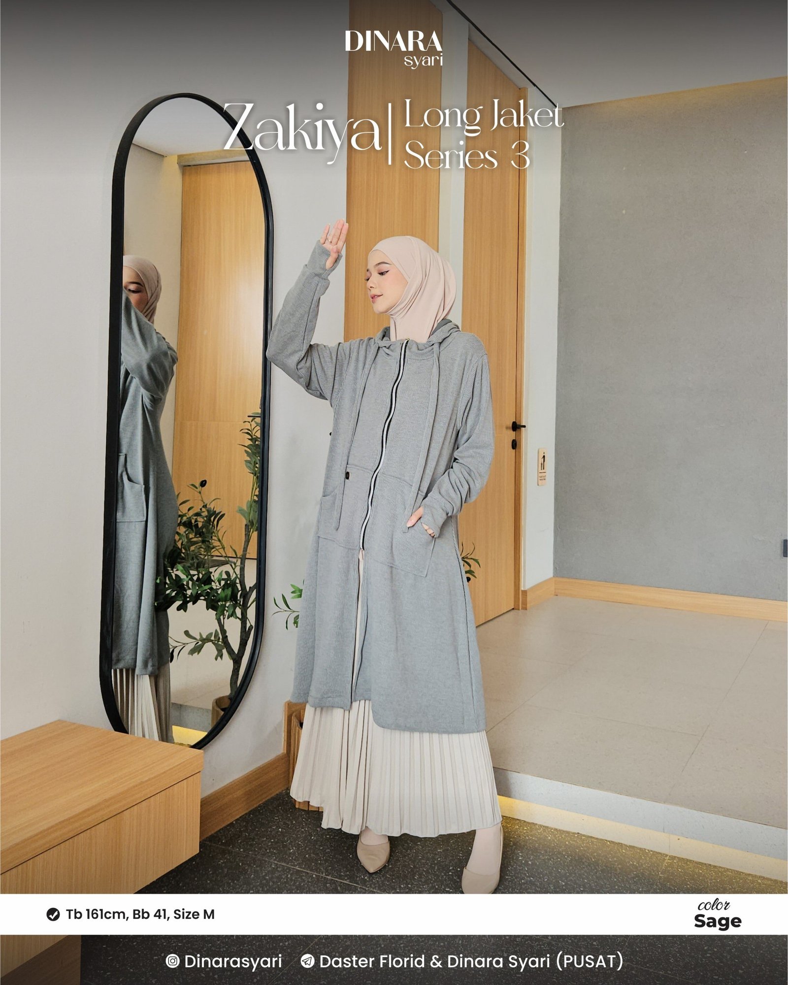 ZAKIYA LONG JACKET - Gambar 20