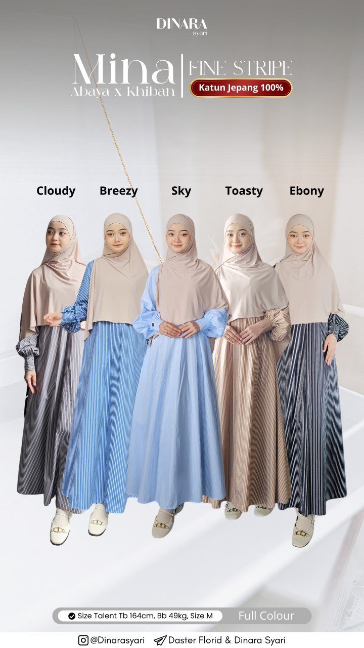 MINA ABAYA FINE STRIPE