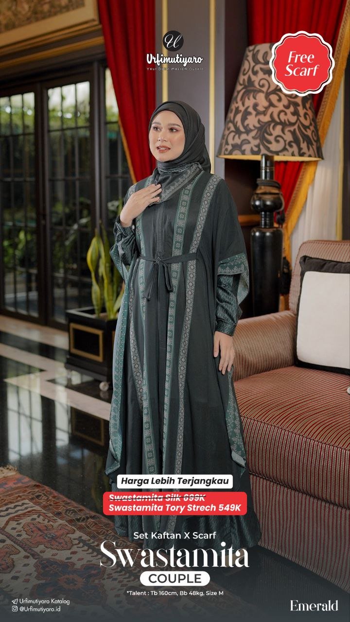 SWASTAMITA COUPLE DRESS SET KAFTAN #2 - Gambar 2