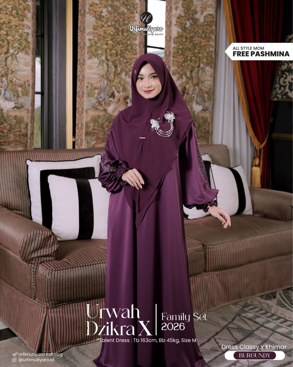 URWAH X DZIKRA BURGUNDY - Gambar 4