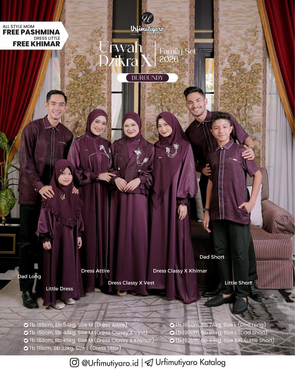 URWAH X DZIKRA BURGUNDY