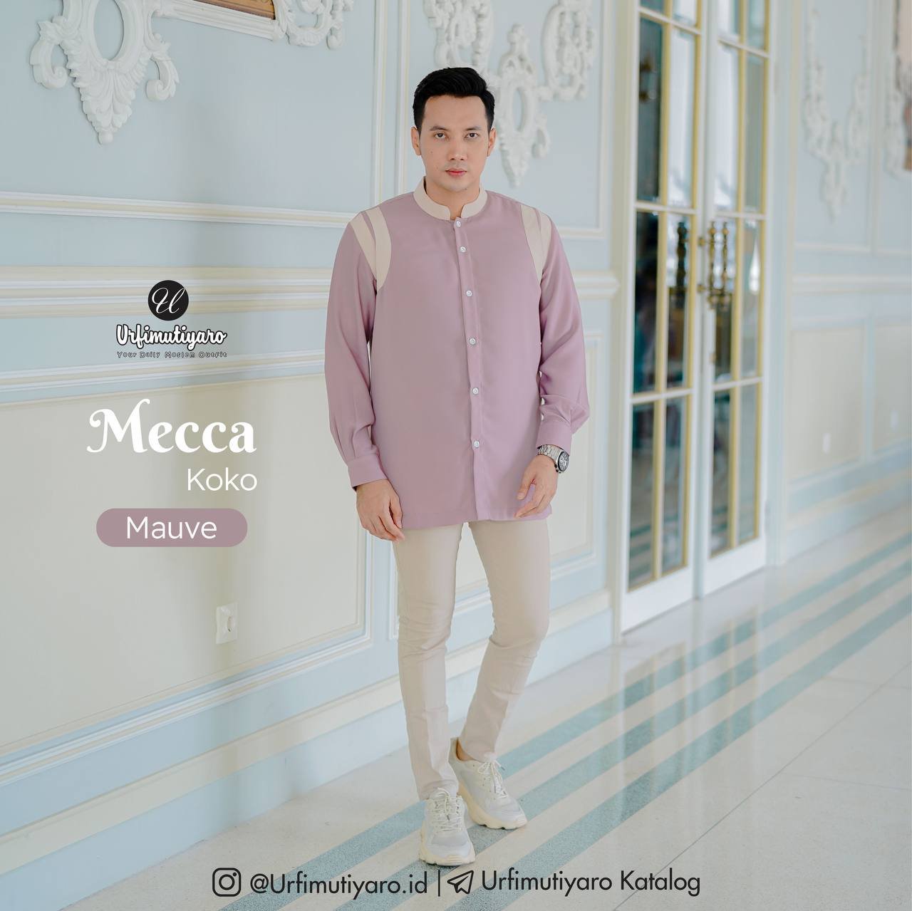 FAMSET MECCA MEDINA MAUVE - Gambar 5