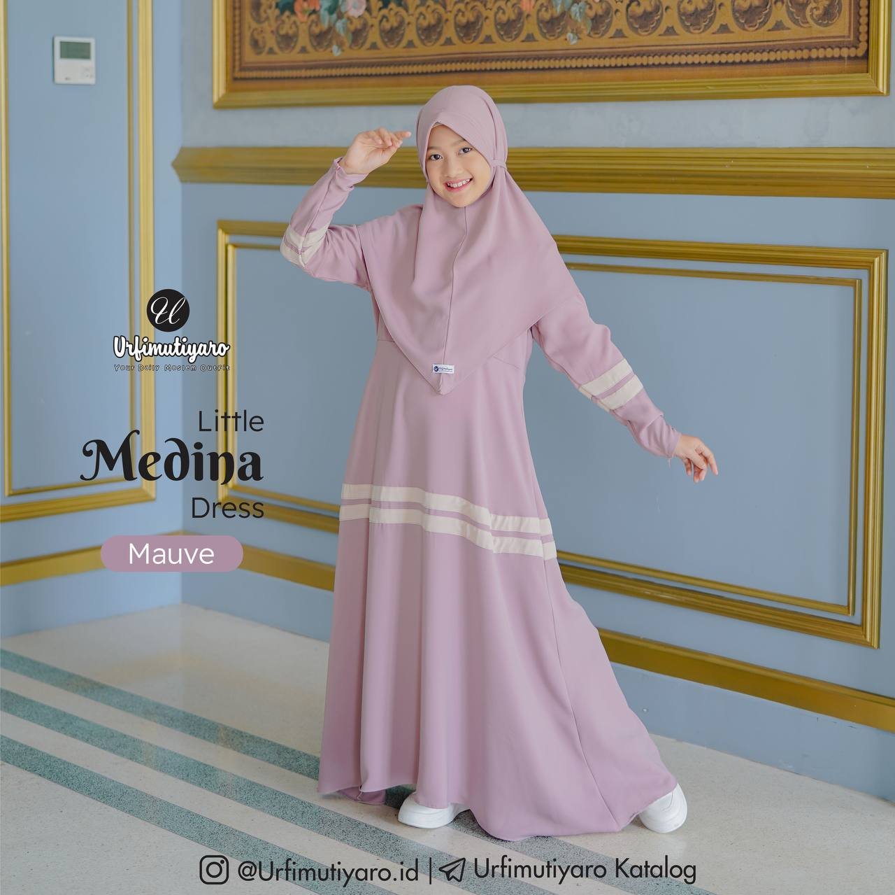 FAMSET MECCA MEDINA MAUVE - Gambar 4