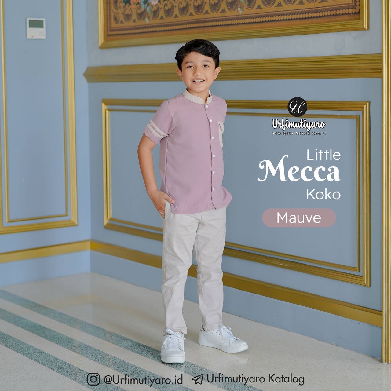 FAMSET MECCA MEDINA MAUVE - Gambar 2
