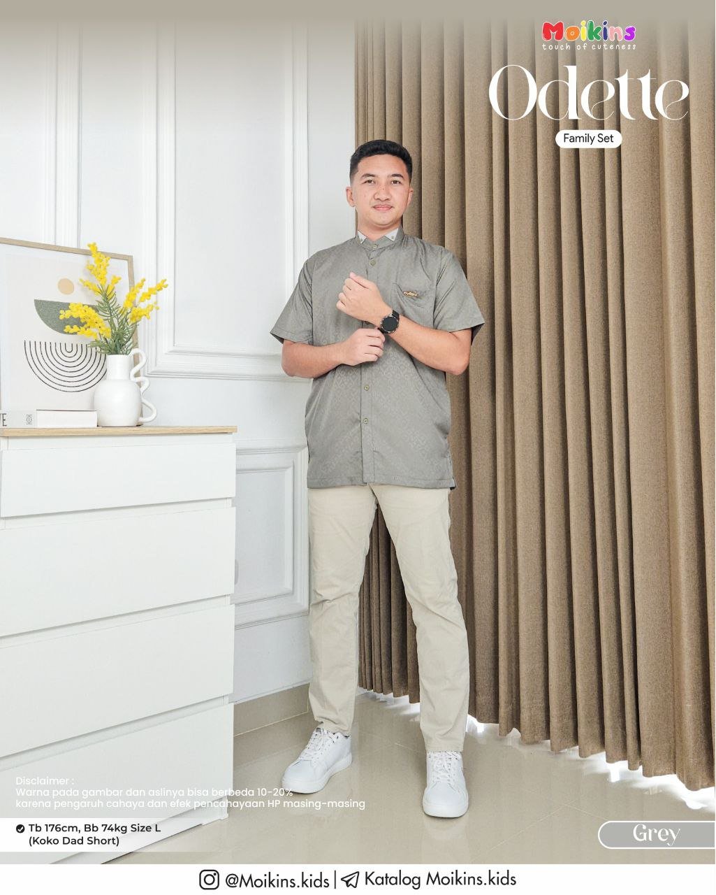 ODETTE FAMILY SET GREY - Gambar 5