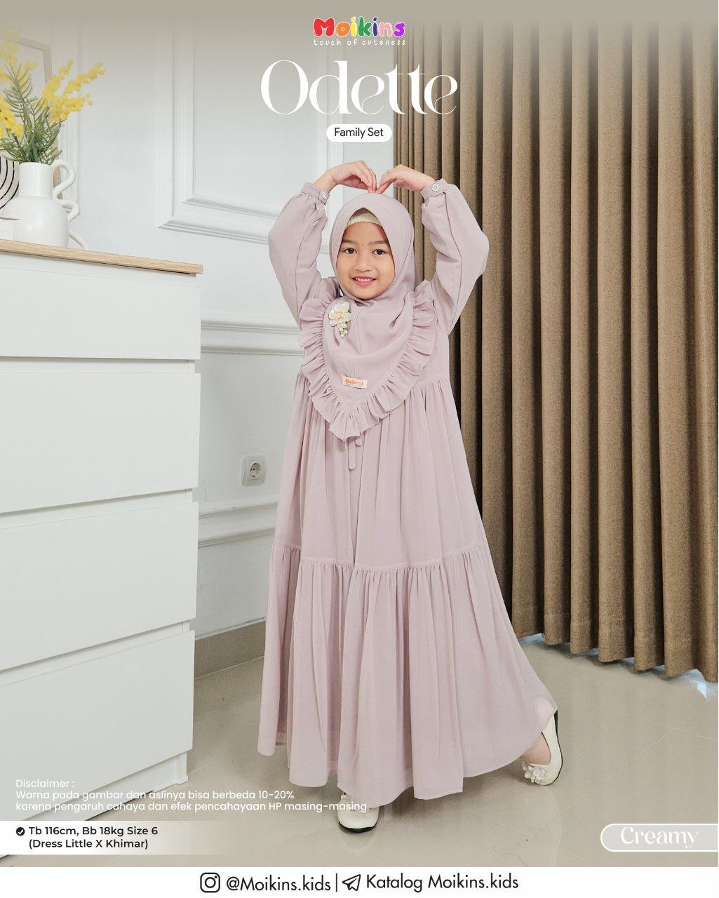 ODETTE FAMILY SET CREAMY - Gambar 5