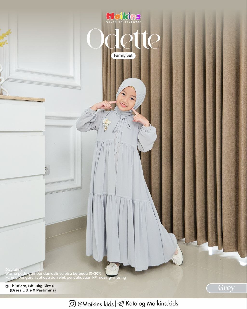 ODETTE FAMILY SET GREY - Gambar 3