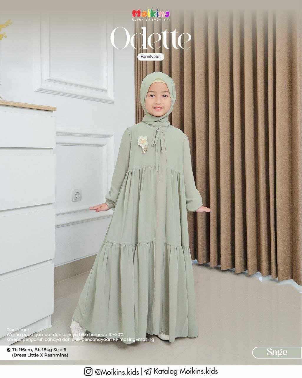 ODETTE FAMILY SET SAGE - Gambar 7