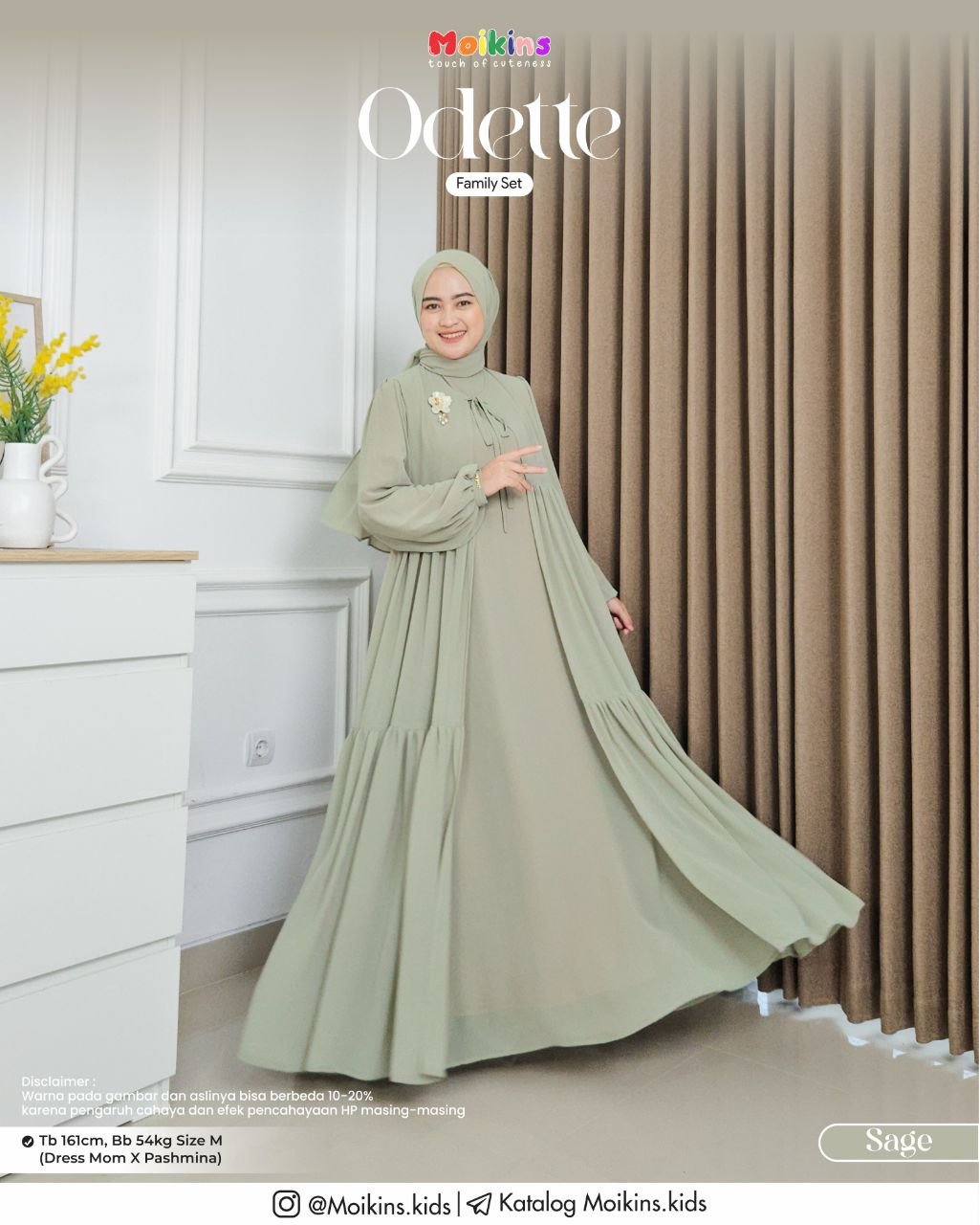 ODETTE FAMILY SET SAGE - Gambar 5
