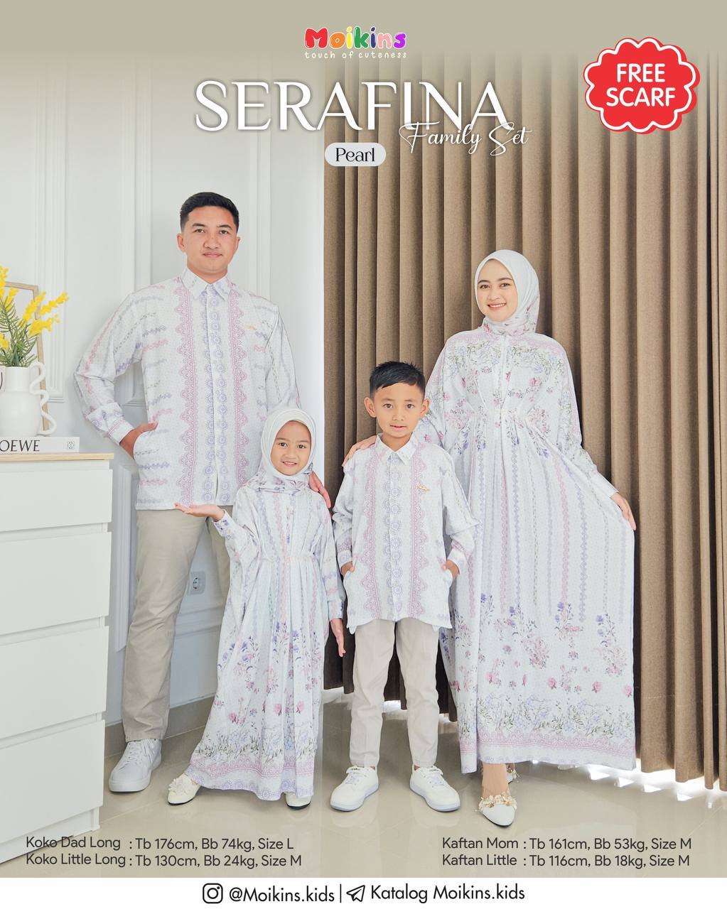 SERAFINA FAMILY SET PEARL
