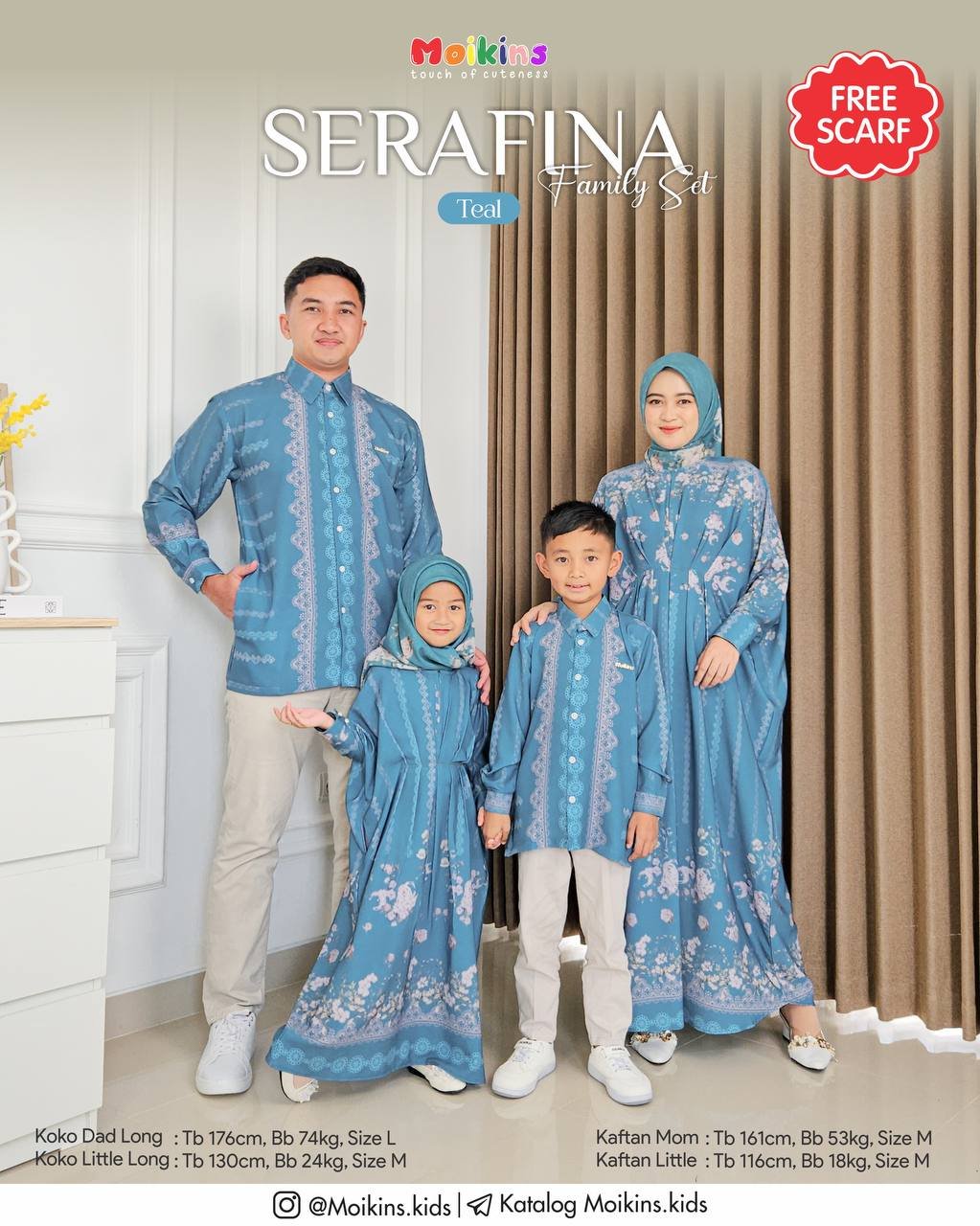 SERAFINA FAMILY SET TEAL