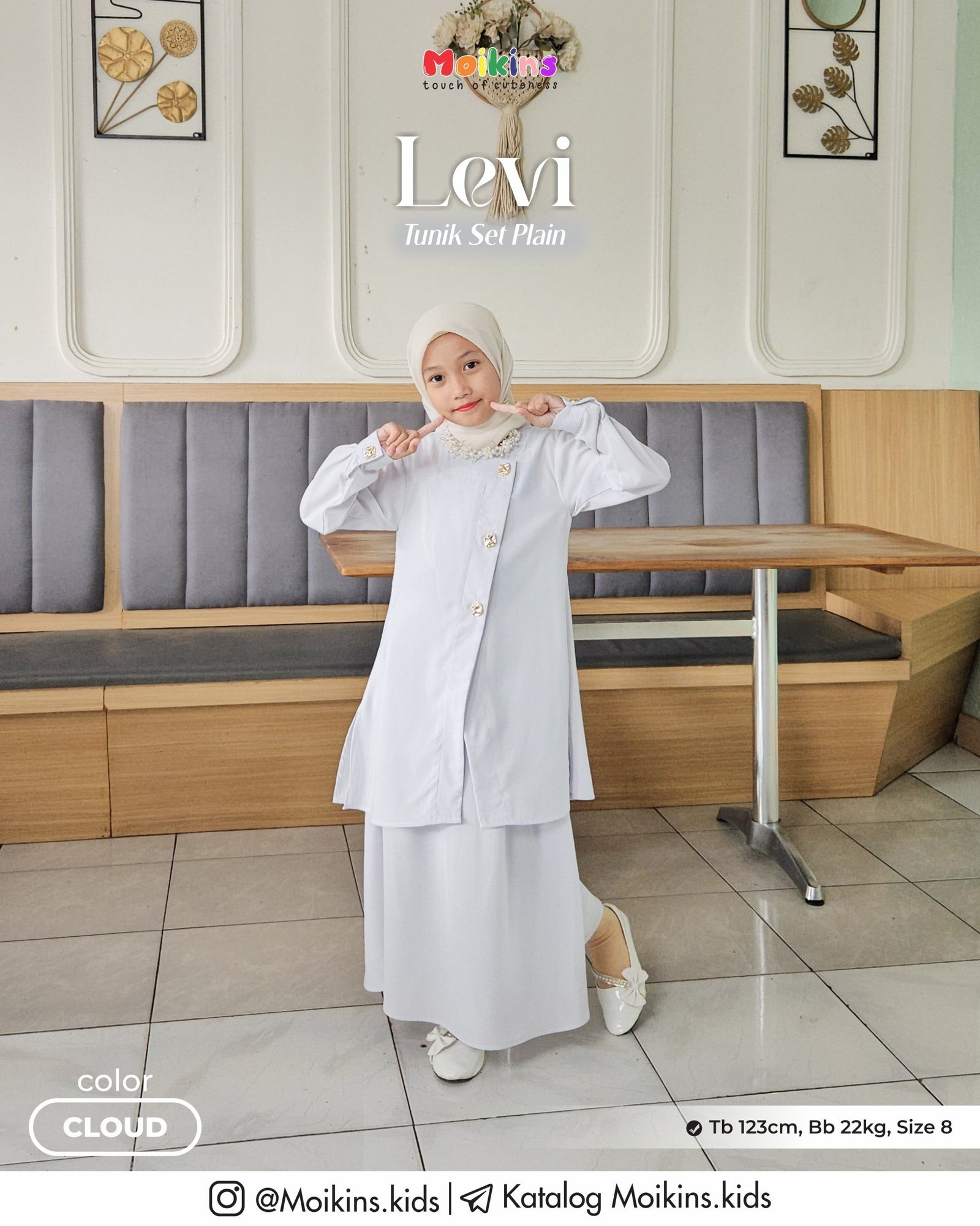 LEVI TUNIK SET PLAIN - Gambar 4