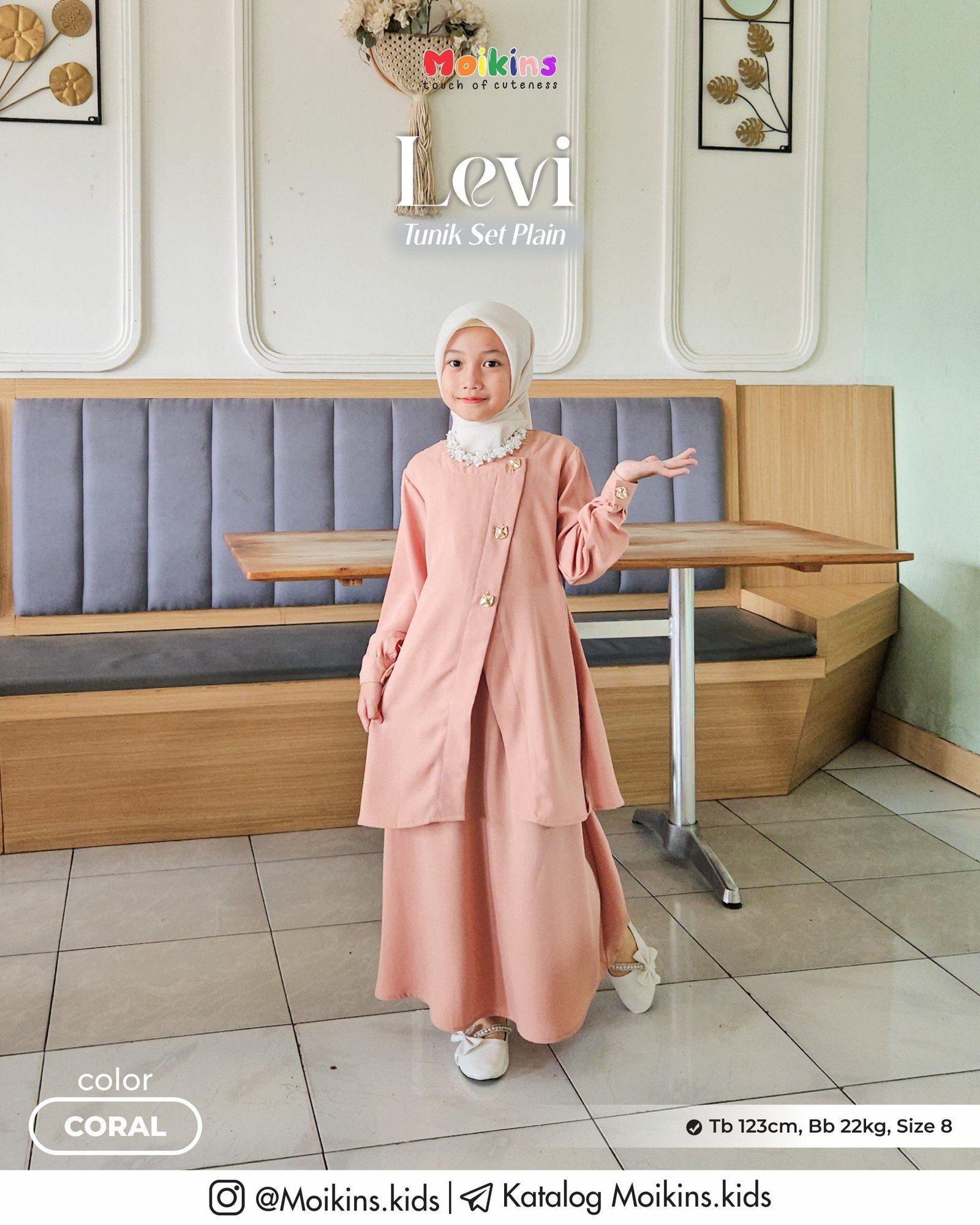 LEVI TUNIK SET PLAIN - Gambar 2