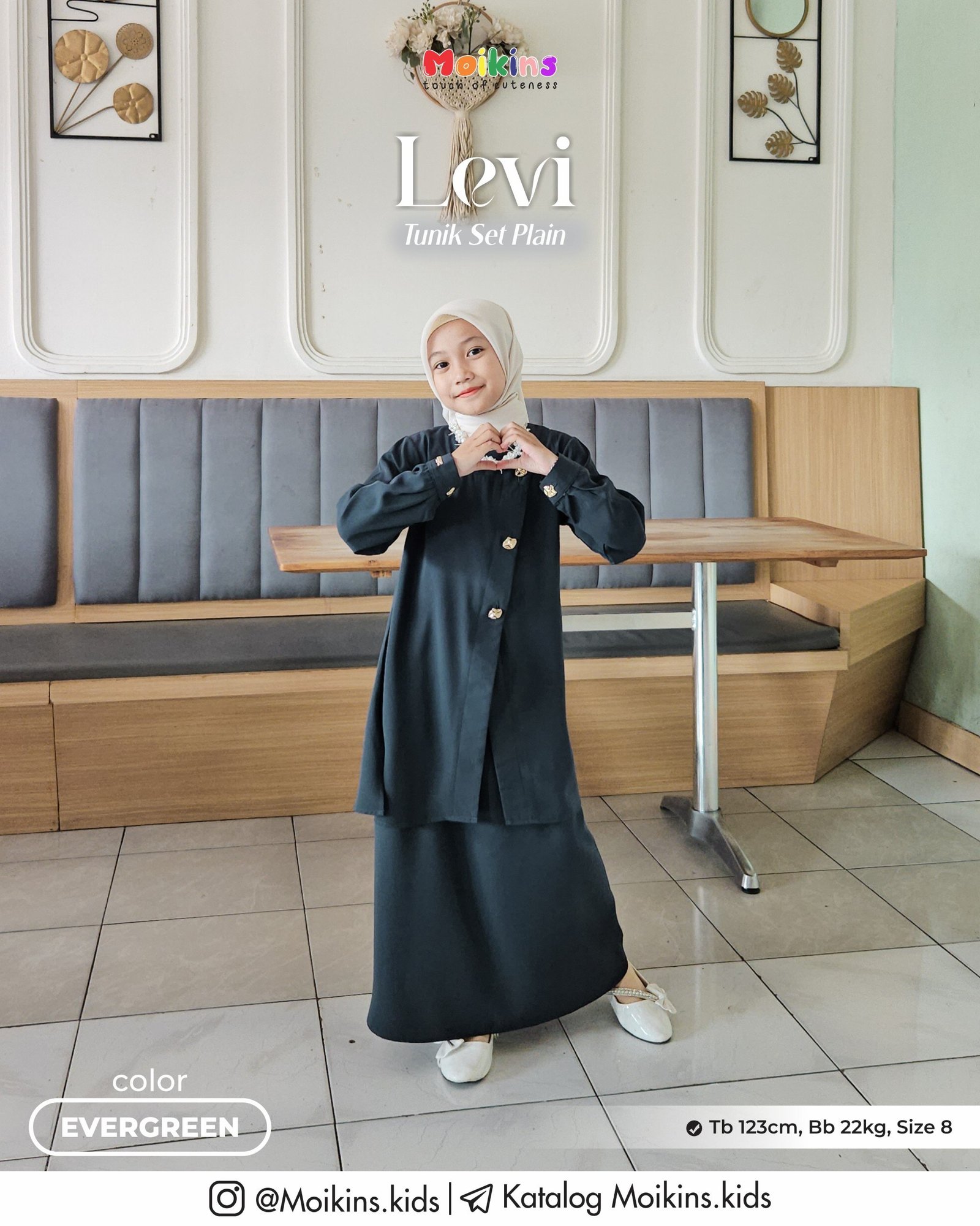 LEVI TUNIK SET PLAIN - Gambar 8