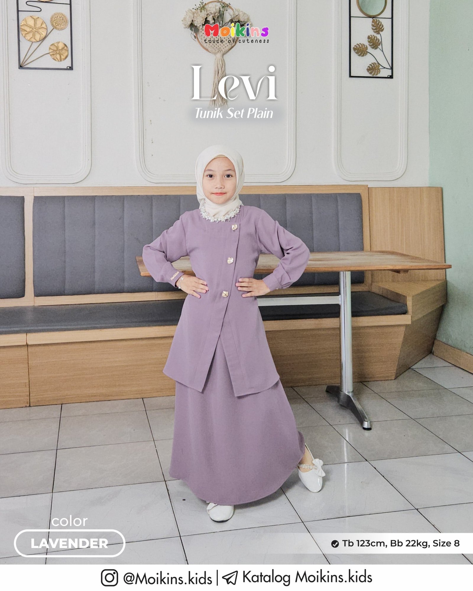 LEVI TUNIK SET PLAIN - Gambar 7