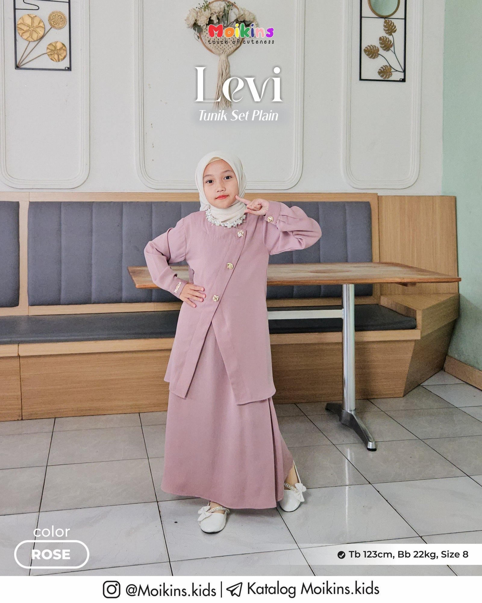 LEVI TUNIK SET PLAIN - Gambar 11