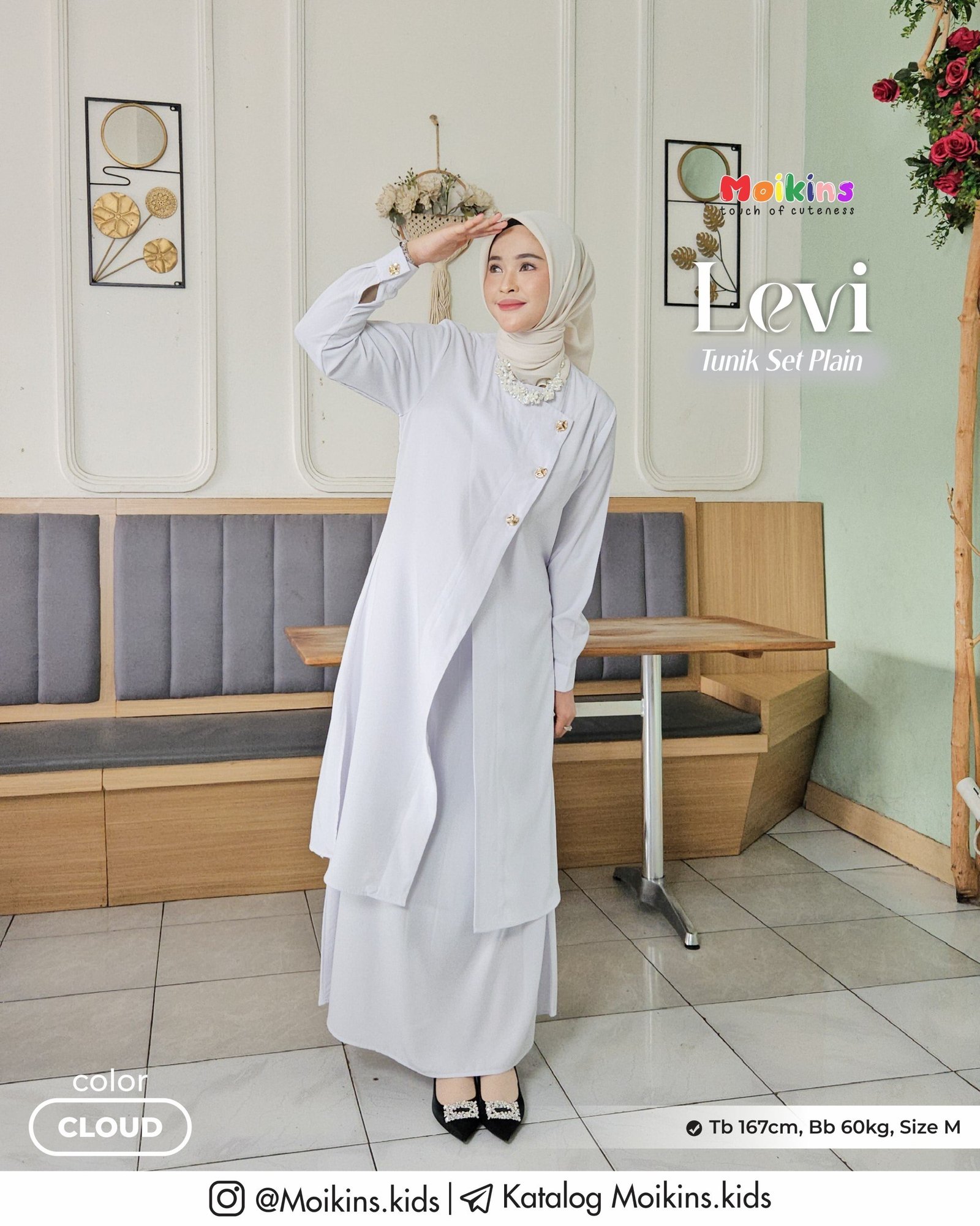 LEVI TUNIK SET PLAIN - Gambar 5