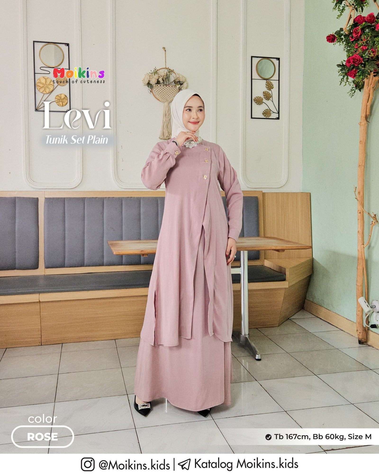 LEVI TUNIK SET PLAIN - Gambar 10